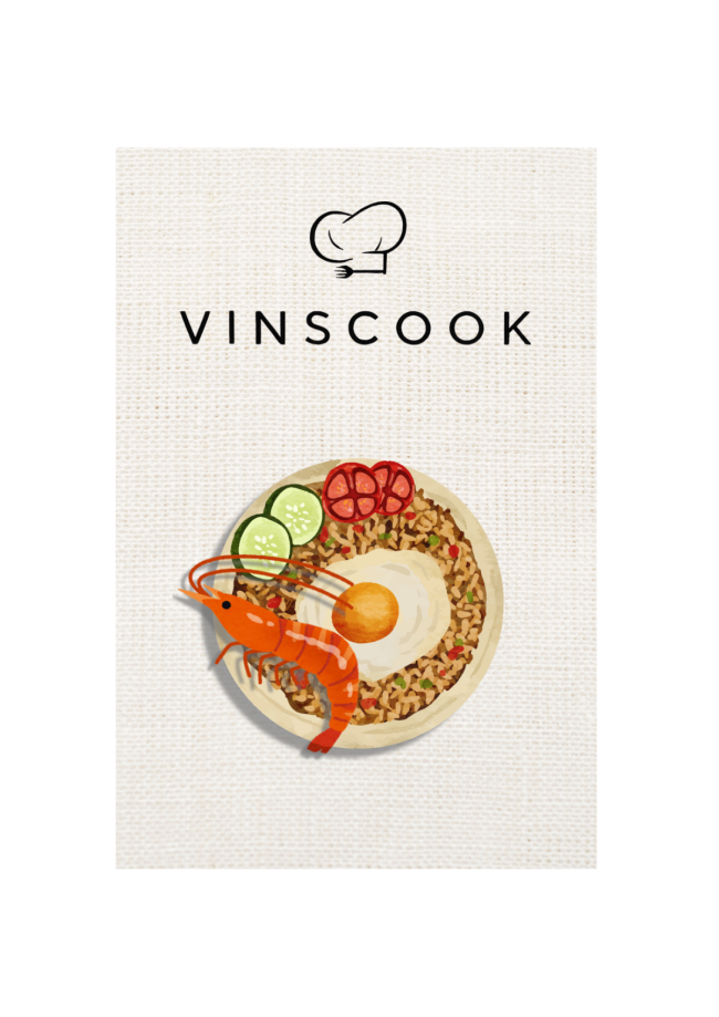 Nasi goreng, crevettes et sauce satay